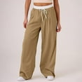 thumbnail image 2 of Womens Casual High Waist Wide Leg Pants with Drawstring Comfortable Relaxed Fit and Side Pockets Trendy Stylish Outfit, 2 of 9