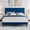 blue, variant on King Adjustable Vertical Channel Tufted Bed Frame – Velvet Upholstered Platform Bed with 1,001 lbs Capacity, No Box Spring Needed, Easy Assembly, White