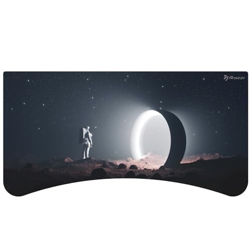 Arozzi Arena Gaming Desk Mat, Full Surface Custom Desk Pad, Interchangeable, Water Resistant & Washable Computer Desk Mouse Pad with Stitched Edges (D028)