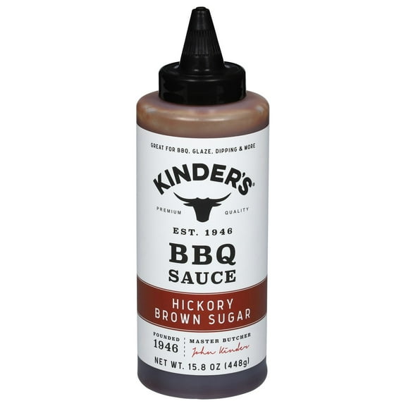 Kinder's Hickory Brown Sugar BBQ Sauce - Sweet, Thick, Smoked - 4 Pack, 15.8 oz