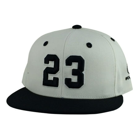Player Jersey Number #23 2Tone Snapback Hat Cap x Air Jordan OG - White
