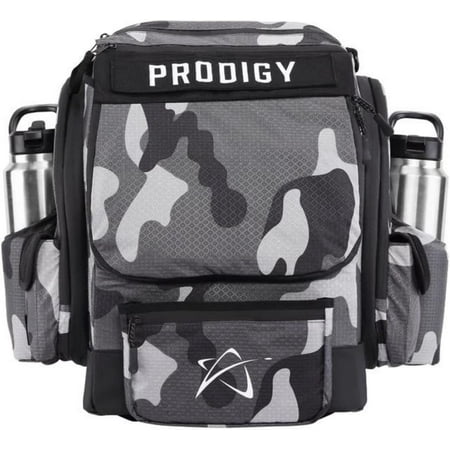 Prodigy Disc BP-1 V3 Disc Golf Backpack | Frisbee Golf Bag with 30+ Disc Capacity | Pro Quality Disc Golf Bag Backpack | Tear and Water Resistant | Tons of Storage | Large Disc Golf Bag (Gray Camo)