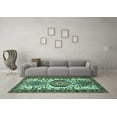 thumbnail image 3 of Ahgly Company Indoor Rectangle Persian Turquoise Blue Traditional Area Rugs, 7' x 9', 3 of 4