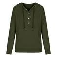 thumbnail image 5 of pstuiky Womens Sweatshirt, Women Solid Color Round Neck Long Sleeve Sweatshirt Relaxed Fit Stylish Plus Size Girls Sweatshirts Women Coats for Girl Army Green L, 5 of 6