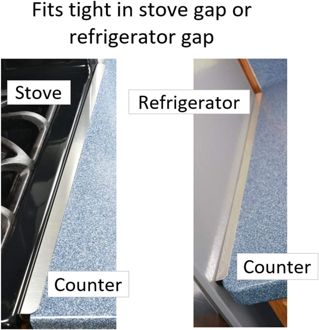 Navellon Stove Gap Covers 23.4" 316 Stainless Steel, Range Trim Kit Between Stove Top & Counter
