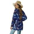 thumbnail image 3 of SCRAWLGOD Galaxy Dragonfly Long Sleeve Light Weight Cardigan for Women Trendy Clothes Comfortable Women's Cardigans with Pockets Size 2XL Casual Ladies Cardigan Jacket for School, 3 of 7