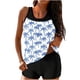 thumbnail image 2 of Tankini para mujer, estampado sin posición, sin aros, con almohadillas extraíbles, cordón ajustable, conjunto de tankinis separados, traje de baño de dos piezas para mujer, trajes de baño tankini para, 2 of 6