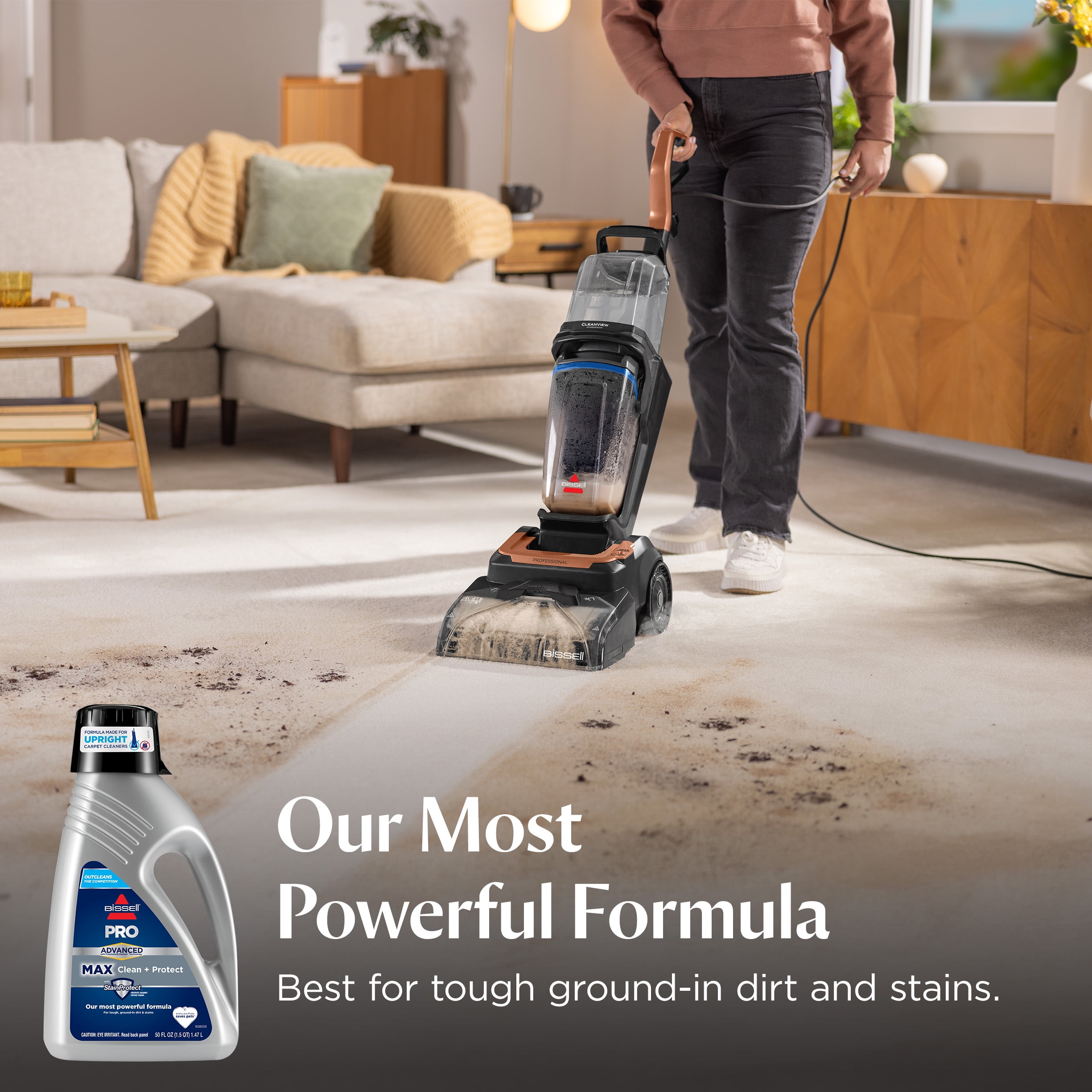 BISSELL Advanced Pro Max Clean + Protect Deep Cleaning Carpet Formula, 50 fl. oz., 70E1