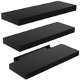 thumbnail image 1 of Estantes flotantes AMADA HOMEFURNISHING negros, juego de 3, 1 of 7