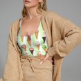 thumbnail image 3 of Sports Bras for Women High Support -Summer Ice Cream Green Soft Athletic Crop Workout Tank Top for Women, 3 of 8