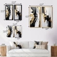 thumbnail image 4 of Designart "Harmony in Organic Bliss Minimalism in Gold and Black" Abstract Painting Wall Art Set Of 2 - Modern Gold Canvas Set For Living Room Decor, 4 of 6