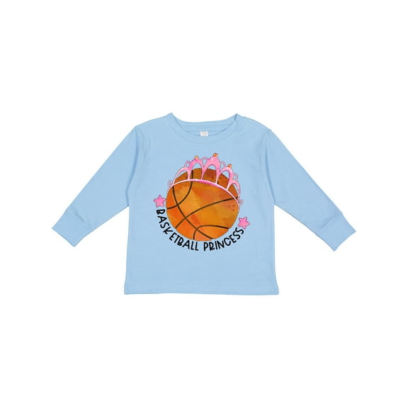 Inktastic Basketball Princess Tiara Girls Long Sleeve Toddler T-Shirt