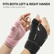BraceUP CMC Thumb Spica Splint – Adjustable Hand Stabilizer for Arthritis and Tendonitis Relief (Black, Both Left Right Hand)