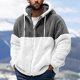 thumbnail image 2 of Men's Personalized Casual Printing Long Sleeve Zipper Sweater Thick Cotton Suit WinterXL, 2 of 5