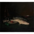 thumbnail image 2 of William Merritt Chase 16x15 Gold Ornate Wood Frame and Double Matted Museum Art Print Titled - Still Life; Fish (1908), 2 of 4