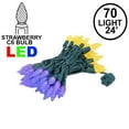 thumbnail image 2 of Novelty Lights 70 Light C6 LED Christmas Mini Light Set, Commercial Grade Outdoor String Lights, Purple/Yellow, Green Wire, 24 Feet, 2 of 8