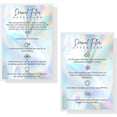 thumbnail image 3 of Boutique Marketing LLC Dermal Filler Aftercare Card  30 Pack  4x6inch inch Post Card Size  Medical Spa Business Cards for Filler Aftercare Instructions  Faux Holographic Design, 3 of 9