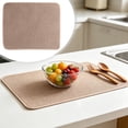 thumbnail image 2 of Microfiber Dish Drying Mat, Kitchen Dish Drying Pad Super Absorbent Reusable, Washable Microfiber Dishes Drainer Mat Multi Purpose for Kitchen Countertops, Sinks, Draining Racks,Z0-Beige, 2 of 2