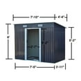 thumbnail image 2 of Relyard 4x8 Metal Outdoor Storage Garden Shed, 2 of 5