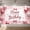 3A-180X110cm, variant on Pink Girly Banner Heart Pattern Birthday Backdrop Sparkle Accent Pastel Color Birthday Background for Girls' Birthday Party Indoor Party Decoration Birthday Photo Shoot
