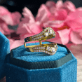 thumbnail image 3 of 1.80Ct. Round Cut Diamond Ring Enhancer- Double Curved Wedding Band Stacking Matching Rings For Women Handmade Jewelry, 3 of 7