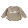 thumbnail image 1 of Nouveau-né Bébé Garçons Filles Pull Rompers Lettre Col Rond Manches Longues Tricot Combinaisons Automne Vêtements Bodysuits, 1 of 7