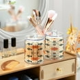 thumbnail image 2 of Ryvnso 2 Pack Qtip Holder Organizer Flower Bohemia Pattern Bathroom Cotton Swabs Cans Storage Canister, 2 of 7
