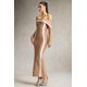 thumbnail image 4 of Vestido Bellabarnetten Hilda Maxi Brown con hombros descubiertos y manga larga, 4 of 6