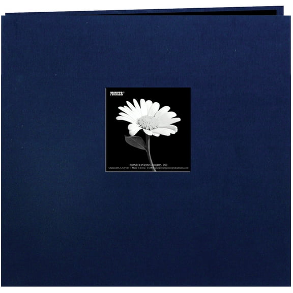 Pioneer Book Cloth Cover Post Bound Album 8"X8"-Regal Navy