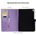 thumbnail image 4 of iPad 10.2" Case 8th 7th Generation, Allytech Slim Fit Folio Flip PU Leather Butterfly Embossed Smart Cover Auto Sleep Wake Protection TPU Back Cover Case for Apple iPad 10.2-inch 2020 2019, Purple, 4 of 6