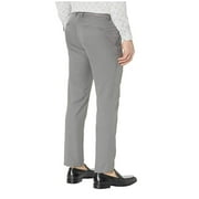 Kenneth Cole Reaction Men's Dress Pants HTR - Heather Gray Slim-Fit Flat-Front Super Flex-Waistband Pants Gray Size 34X34