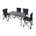 thumbnail image 1 of Camping Table Chair Set, Folding Portable Outdoor Table Chair, Fishing BBQ Hiking Folding Stool Table Set with Large Storage Organizer and Carrying Bag (4Pcs Chair and 1Pc Table), 1 of 8
