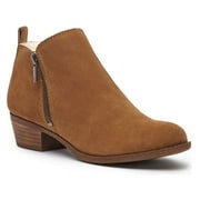 Lucky Brand Basel Topanga Tan Cozy Faux Shearling Almond Toe Suede Ankle Booties (7.5, TOPANGA TAN)