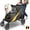Black&Yellow, variant on Petbobi Dog Stroller for Large & Medium Dogs Dual Entry with Brake & Air Mesh for Large Senior Pets up to 80 lbs, Black