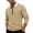 A-Khaki616, variant on XIAOCHA Mens Linen Polo Long Sleeve Collared Button Up Shirts Lightweight Summer Relaxed Fit Tees