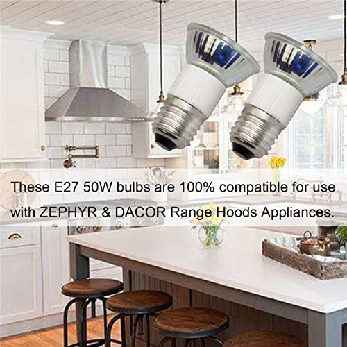 Jdr e27 120v 50w for zephyr europa collection hood clearance bulb lamp