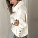 thumbnail image 3 of Gibobby Sueter Dama Button Pullover Sweater Long Women Turtleneck Text Tops Loose Manga Loose Sweater (Blanco, M), 3 of 5