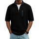 thumbnail image 2 of Camiseta Casual de Manga Corta con Cuello Tripulado 100% de Poliéster Lavable a la Máquina de Manga Larga Camisetas de Trabajo Al Aire Libre de Color Sólido para Hombres, 2 of 7