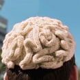 thumbnail image 2 of Uqiangy Halloween Hat Crochet Cerebrum Adults Personality Brain Cap Knitted Kids Hat Caps Thinking Cap Silly Hat Beige, 2 of 5