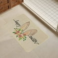 thumbnail image 6 of TUTUnaumb Happy Easter Doormat Kitchen Mats Easter Bunny And Flowers Pattern Bathroom Rugs Soft Outdoor Indoor Holiday Welcome Mat Floor Mat Ideal For Easter Decor Home Entry Kitchen Bathroom-Khaki, 6 of 6