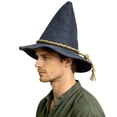 thumbnail image 3 of BRGZLK Witch Wizard Hat for Adults Men Women Stylish Felt Wide Brim Pointed Halloween Wizard Witch Hats Halloween Scarecrow Cosplay Costume Accessories 2026 Dark Gray Free Size, 3 of 4