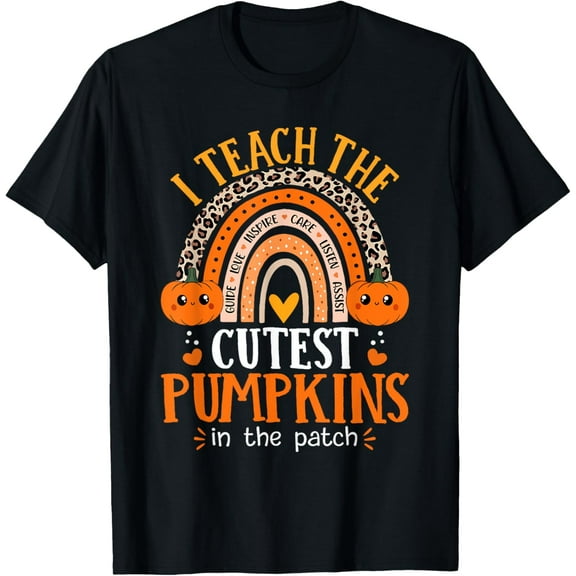 I Teach The Cutest Pumpkins In The Patch Retro Teacher Fall T-Shirt