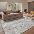thumbnail image 3 of GENIMO 5'x7' Area Rug for Living Room, Washable Non Slip Soft Abstract Rug for Bedroom Dining Room Home Office, Dusty Gray, 3 of 7