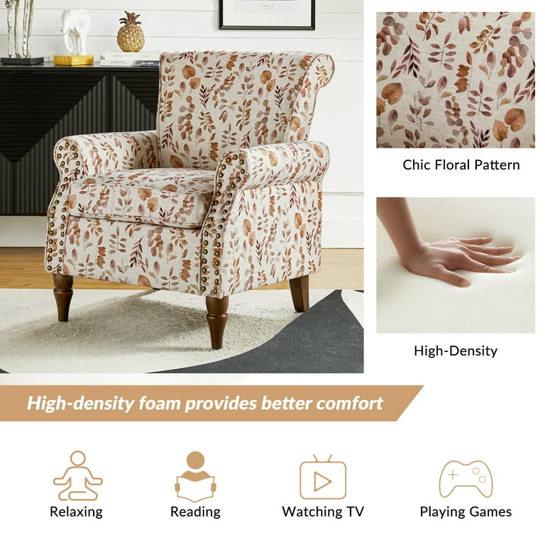Yellow patterned armchair deals