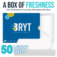 thumbnail image 2 of Bryt Laundry Detergent Sheets, Fresh Scent, Eco-Friendly No Mess 200 laundry sheets detergent, 2 of 8