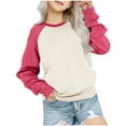 thumbnail image 2 of Qiopertar Enfants Garçons Filles Tout-Petits Sweat à Manches Longues Col Rond Pull Décontracté Haut Vêtements Fille Ado Liquidation Moins de 5$ en Solde Offres d'Accès Anticipé, 2 of 5