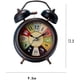 thumbnail image 2 of Reloj despertador analógico silencioso, sin tictac para dormitorio, diseño vintage, funciona con pilas, doble campana de cuarzo, 2 of 5