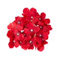 thumbnail image 3 of Artificial Plant Bouquet Hydrangea Heads Fake Decorations Rose 10 Branches Silk Cloth Unique Red Gorgeous Wedding Flower, 3 of 12