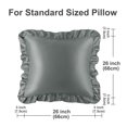 thumbnail image 2 of Unique Bargains Satin Pillowcase Ruffled Pillow Shams Silky Sateen Pillow Cases Covers, 2 of 7