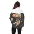 thumbnail image 4 of FORMRS Womens Scarf Winter Soft Long Big Warm Shawls Wrap Tassel Scarves, Retro Watercolor Planet, 4 of 9